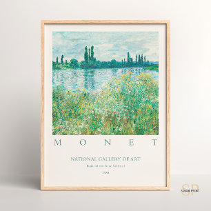 Claude Monet Banks of the Seine Vintage Painting Poster