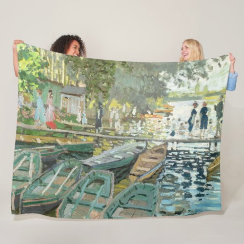 Claude Monet Bathers at La Grenouillre Fleece Blanket