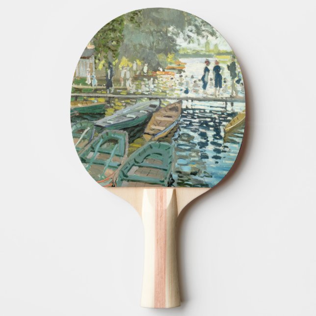 Claude Monet. Bathers at La Grenouillère Ping Pong Paddle (Front)