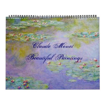 Claude Monet Beautiful Scenic Fine Art Calendar by monetart at Zazzle