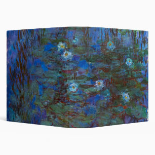 Claude Monet - Blue Water Lilies 3 Ring Binder
