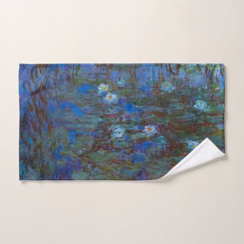 Claude Monet _ Blue Water Lilies Bath Towel Set