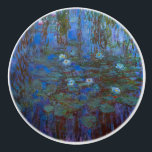 Claude Monet - Blue Water Lilies Ceramic Knob<br><div class="desc">Blue Water Lilies / Nympheas Bleus by Claude Monet in 1916-1919</div>