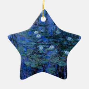 Claude Monet Blue Water Lilies Ceramic Ornament
