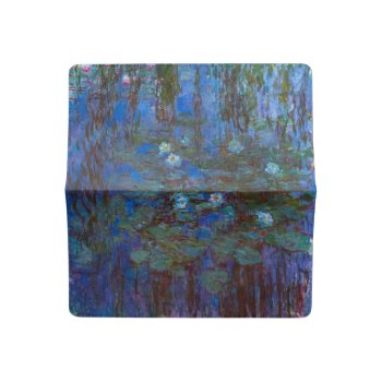 Claude Monet - Blue Water Lilies Checkbook Cover by PaintingArtwork at Zazzle