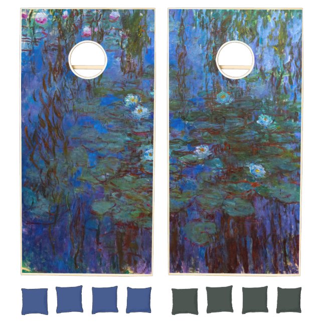 Claude Monet - Blue Water Lilies Cornhole Set (Set)