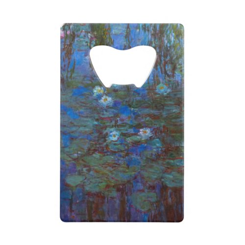 Claude Monet _ Blue Water Lilies Credit Card Bottle Opener