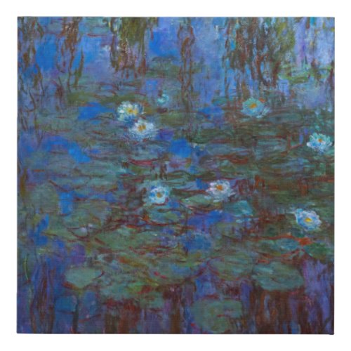 Claude Monet _ Blue Water Lilies Faux Canvas Print