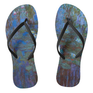 Claude Monet - Blue Water Lilies Flip Flops