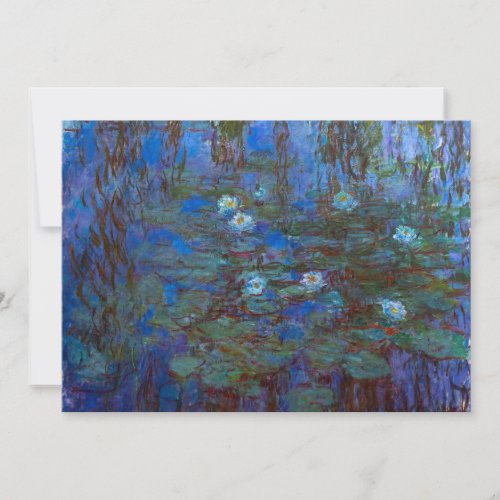 Claude Monet _ Blue Water Lilies Invitation