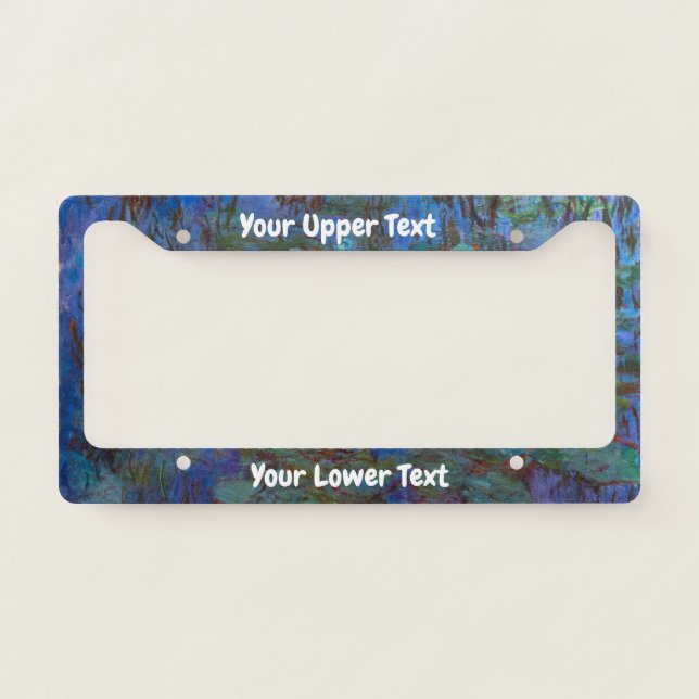 Claude Monet - Blue Water Lilies License Plate Frame (Front)