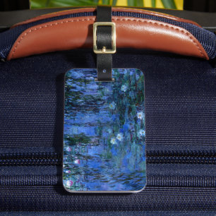 Claude Monet Blue Water Lilies Luggage Tag
