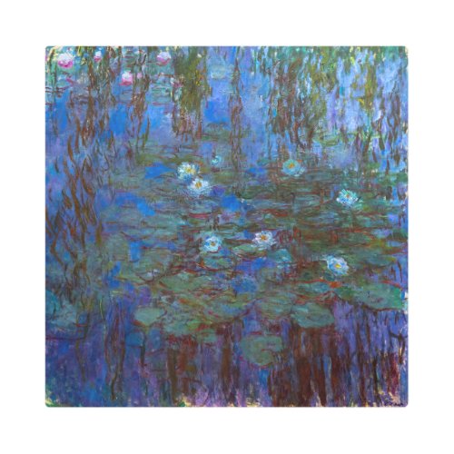 Claude Monet _ Blue Water Lilies Metal Print