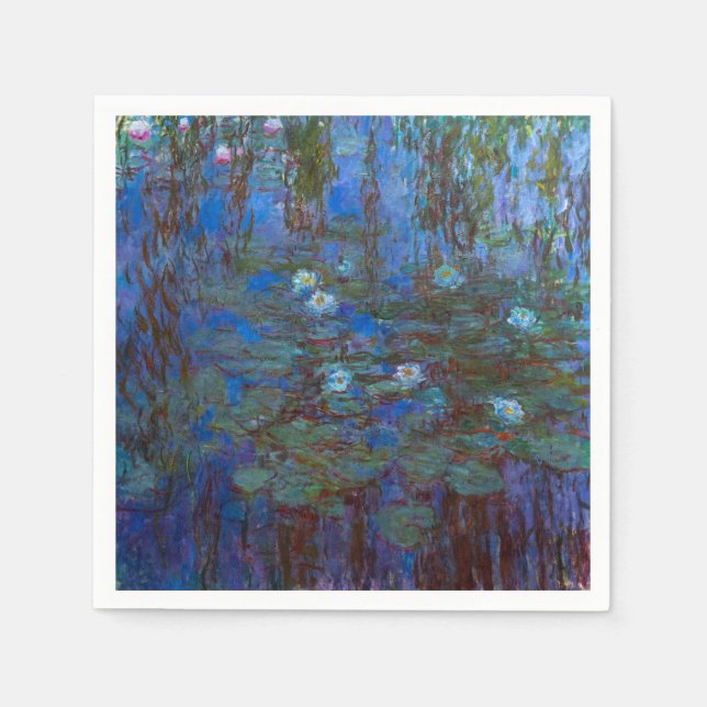Claude Monet - Blue Water Lilies Napkins (Front)