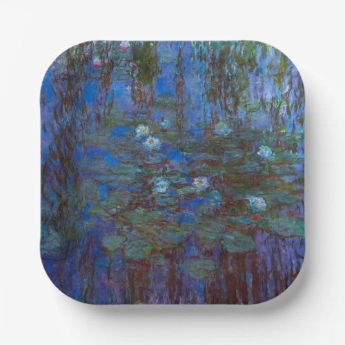 Claude Monet _ Blue Water Lilies Paper Plates