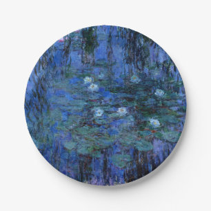 Claude Monet Blue Water Lilies Paper Plates