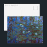 Claude Monet - Blue Water Lilies Postcard<br><div class="desc">Blue Water Lilies / Nympheas Bleus by Claude Monet in 1916-1919</div>