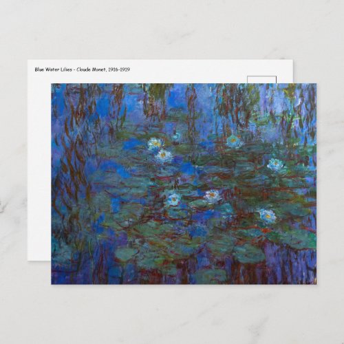 Claude Monet _ Blue Water Lilies Postcard