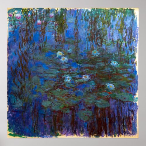 Claude Monet _ Blue Water Lilies Poster