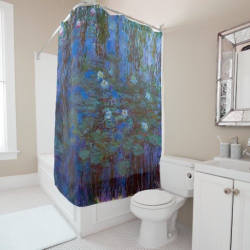 Claude Monet _ Blue Water Lilies Shower Curtain