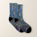Claude Monet - Blue Water Lilies Socks<br><div class="desc">Blue Water Lilies / Nympheas Bleus by Claude Monet in 1916-1919</div>