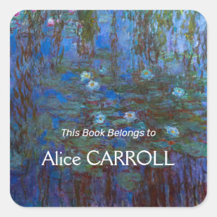 Claude Monet - Blue Water Lilies Square Sticker