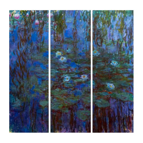 Claude Monet _ Blue Water Lilies Triptych