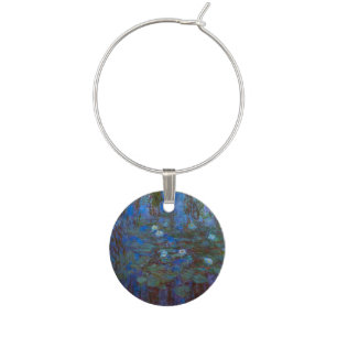 Claude Monet - Blue Water Lilies Wine Charm