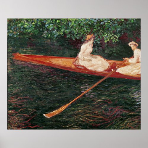 Claude Monet  Boating on the river Epte Poster