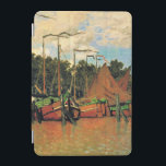 Claude Monet, Boats at Zaandam, iPad Mini Cover<br><div class="desc">Boats at Zaandam,  famous painting by Claude Monet,  1871.</div>