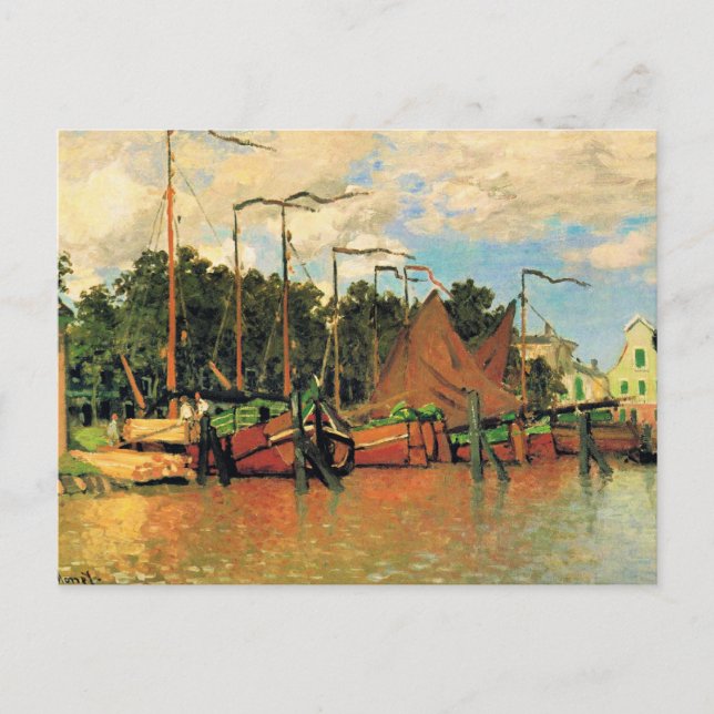 Claude Monet, Boats at Zaandam, Postcard (Front)