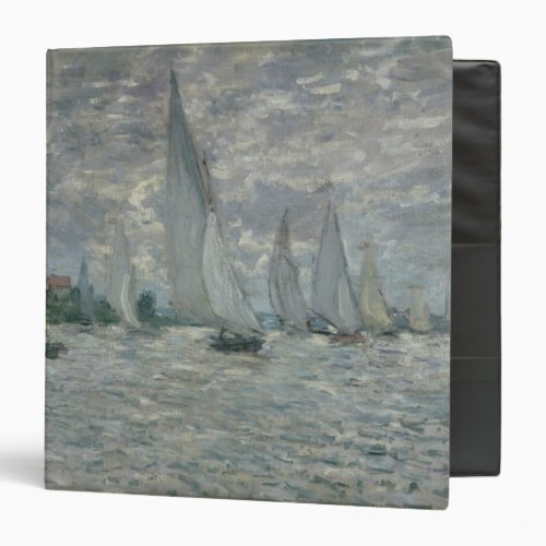 Claude Monet  Boats or Regatta at Argenteuil 3 Ring Binder
