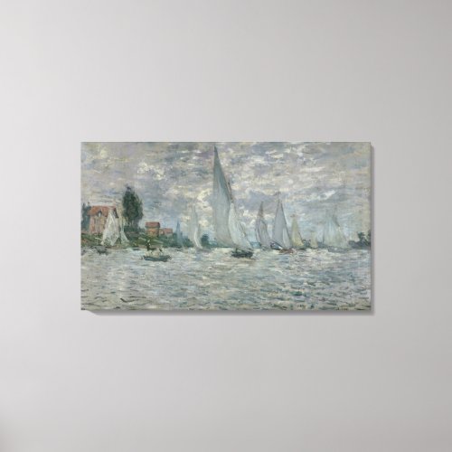 Claude Monet  Boats or Regatta at Argenteuil Canvas Print