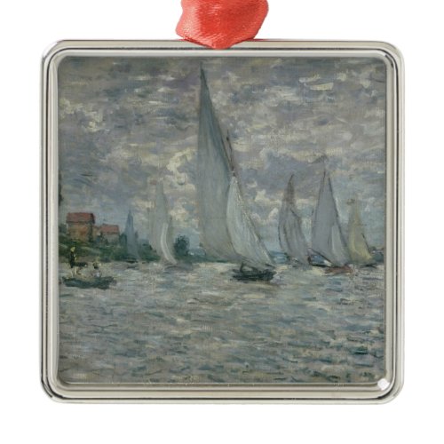 Claude Monet | Boats, or Regatta at Argenteuil Metal Ornament