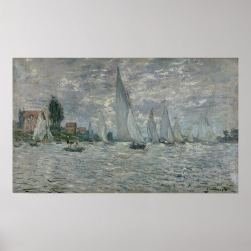 Claude Monet  Boats or Regatta at Argenteuil Poster