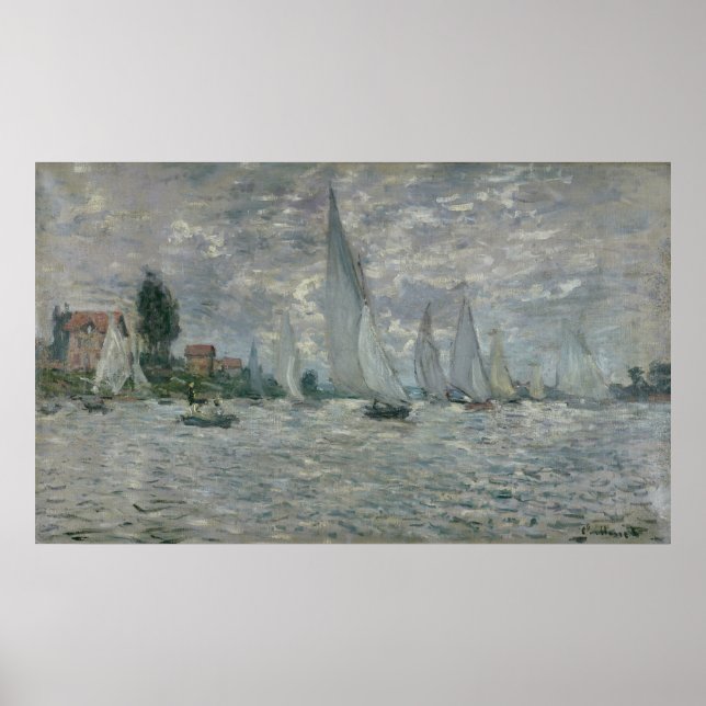 Claude Monet | Boats, or Regatta at Argenteuil Poster (Front)