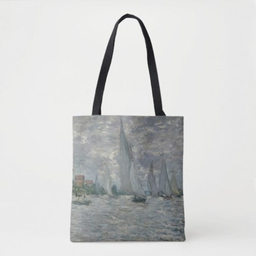 Claude Monet  Boats or Regatta at Argenteuil Tote Bag