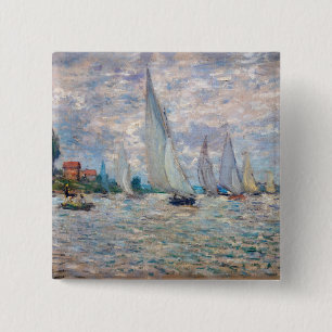 Claude Monet - Boats Regatta at Argenteuil Button
