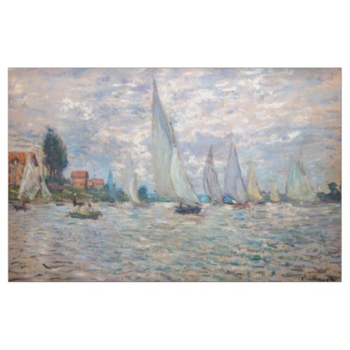 Claude Monet _ Boats Regatta at Argenteuil Fabric