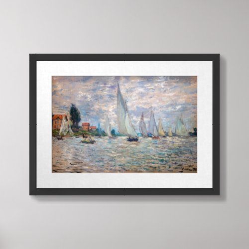 Claude Monet _ Boats Regatta at Argenteuil Framed Art