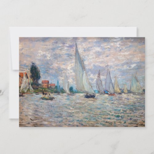 Claude Monet _ Boats Regatta at Argenteuil Invitation