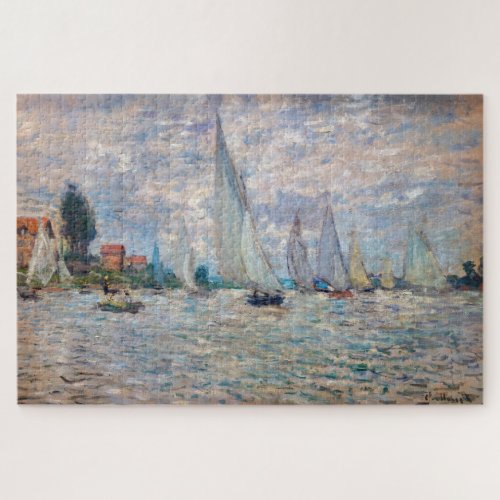 Claude Monet _ Boats Regatta at Argenteuil Jigsaw Puzzle