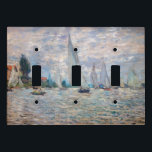 Claude Monet - Boats Regatta at Argenteuil Light Switch Cover<br><div class="desc">The Boats Regatta at Argenteuil / Regate a Argenteuil - Claude Monet,  Oil on Canvas,  1874</div>