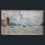 Claude Monet - Boats Regatta at Argenteuil Place Card Holder<br><div class="desc">The Boats Regatta at Argenteuil / Regate a Argenteuil - Claude Monet,  Oil on Canvas,  1874</div>