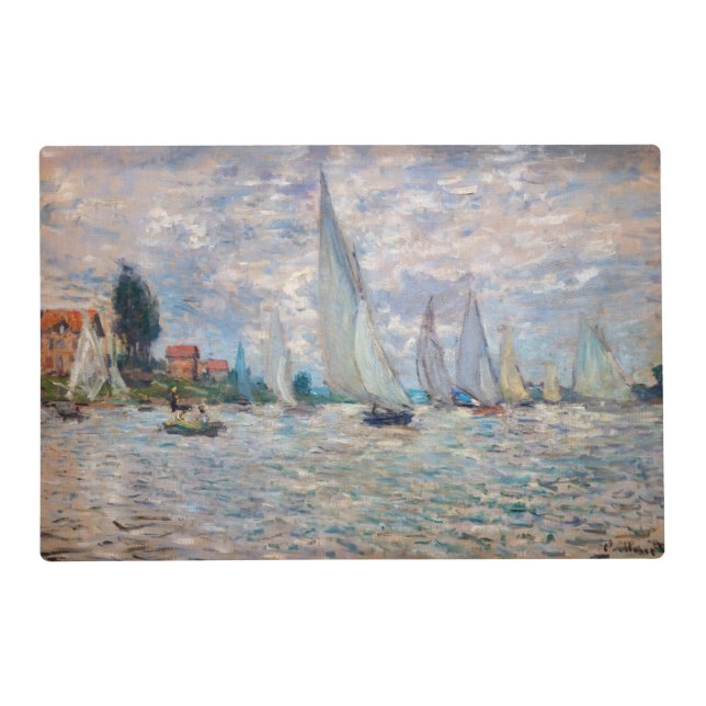 Claude Monet - Boats Regatta at Argenteuil Placemat (Front)