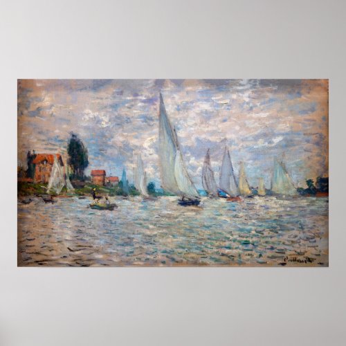 Claude Monet _ Boats Regatta at Argenteuil Poster