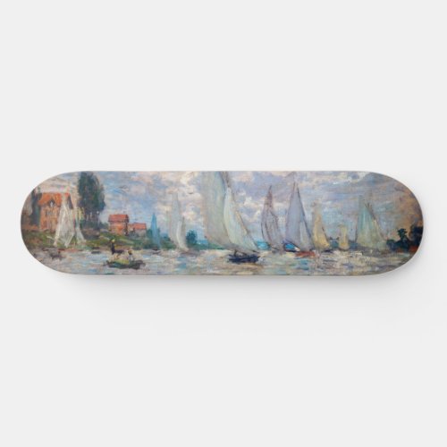 Claude Monet _ Boats Regatta at Argenteuil Skateboard