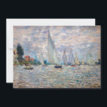 Claude Monet - Boats Regatta at Argenteuil Thank You Card<br><div class="desc">The Boats Regatta at Argenteuil / Regate a Argenteuil - Claude Monet,  Oil on Canvas,  1874</div>