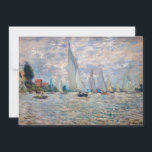 Claude Monet - Boats Regatta at Argenteuil Thank You Card<br><div class="desc">The Boats Regatta at Argenteuil / Regate a Argenteuil - Claude Monet,  Oil on Canvas,  1874</div>
