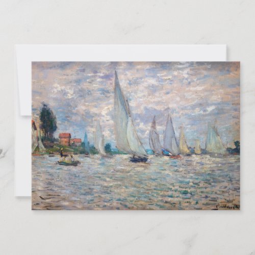 Claude Monet _ Boats Regatta at Argenteuil Thank You Card